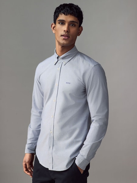 Blue Logo Detail Slim Fit Shirt (AV3789) | £119