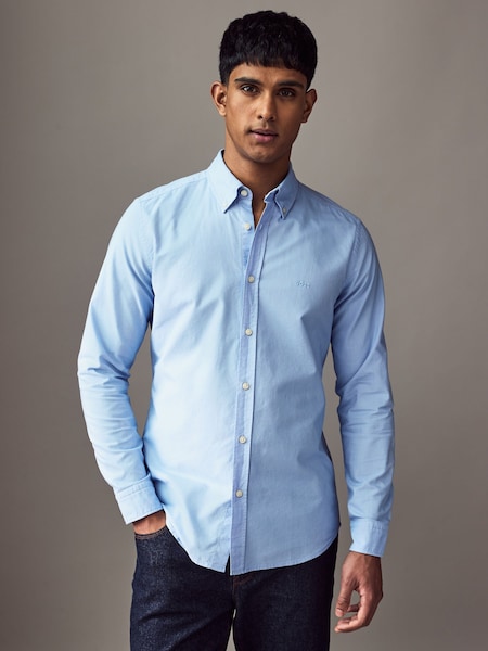 Blue Ground Button-Down Regular-Fit 100% Cotton Shirt (AV3956) | £89