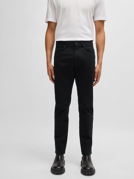 Black Stretch Cotton Delaware Trousers (AV3957) | £129