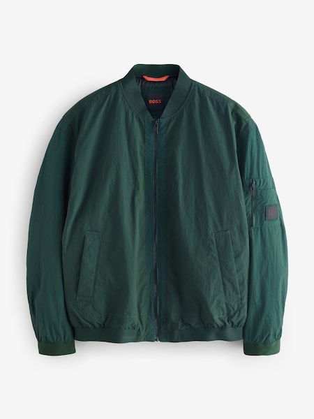 Green Logo Badge Water-Repellent Bomber Jacket (AV3977) | £130