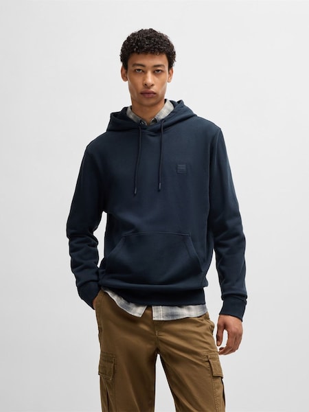 Blue Wetalk Logo Patch Terry Hoodie (AV5435) | £119