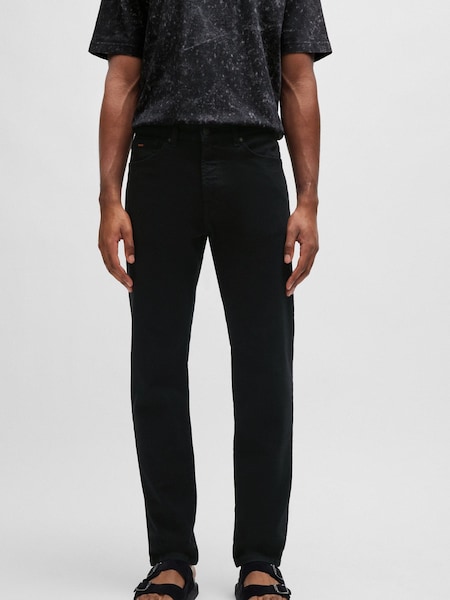 Black Maine Relaxed Fit Stretch Jeans (AV5442) | £99