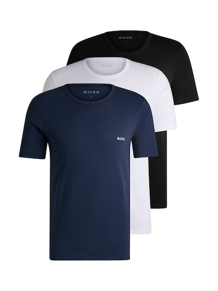 Blue/White/Black Classic Crew Neck T-Shirts 3 Pack (AV5500) | £45