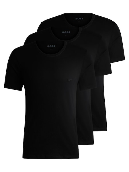 Black Classic Crew Neck T-Shirts 3 Pack (AV5510) | £45