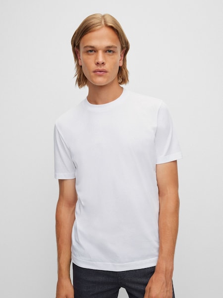 White Thompson Rubber Chest Logo T-Shirt (AV5520) | £59