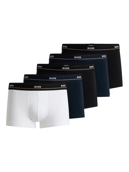Blue Essential Stretch Cotton 5 Pack Boxers (AV5594) | £69