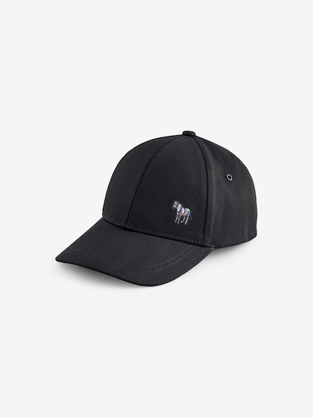 Black Zebra Print Logo Cotton Cap (AV7237) | £55
