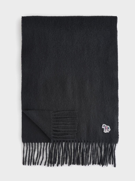 Wool Zebra Print Logo Stripe Scarf (AV7252) | £70