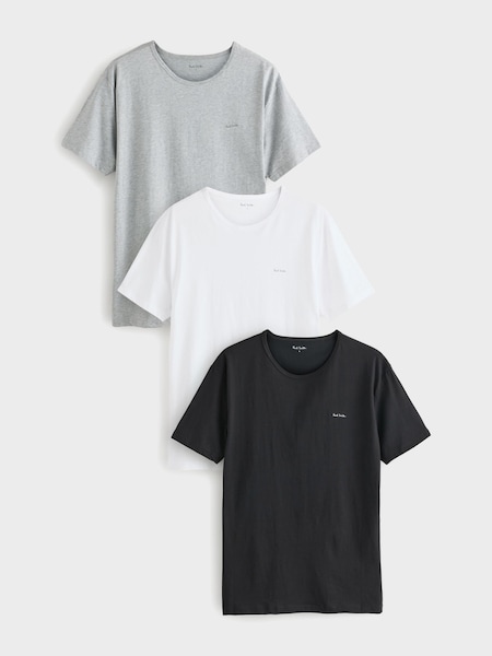 Mix Logo Lounge100% Cotton T-Shirts 3 Pack (AV7265) | £45
