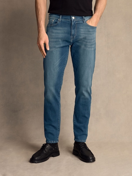 Mid Wash Denim Tapered Jeans (AV7290) | £145