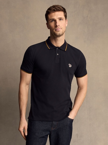 Zebra Logo Tipped Polo Shirt (AV7842) | £90