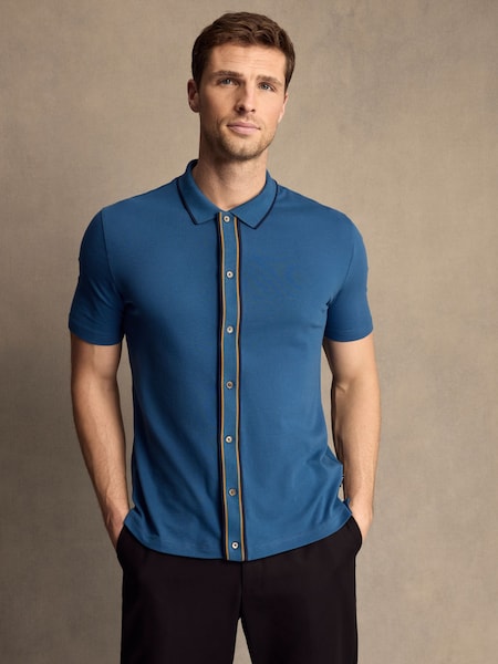 Contrast Button Down Polo Shirt (AV7854) | £105