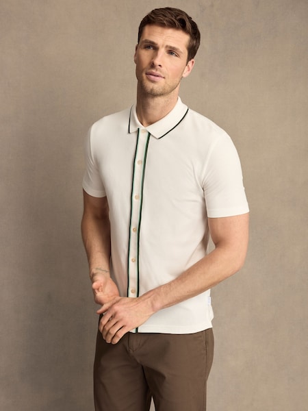 Contrast Button Down Polo Shirt (AV7855) | £105