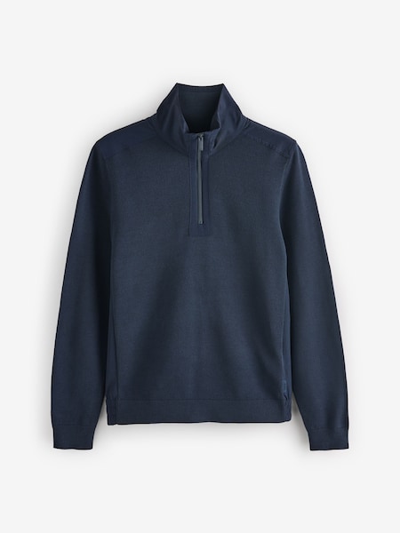 Blue Zip-Neck Sweater (AV8714) | £239