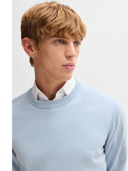 Blue Pacas Embroidered Logo 100% Cotton Jumper (AV8722) | £60