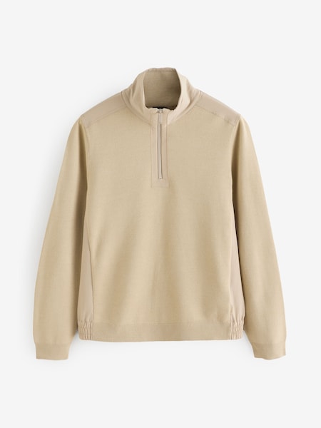 Natural Zip-Neck Sweater (AV8724) | £239