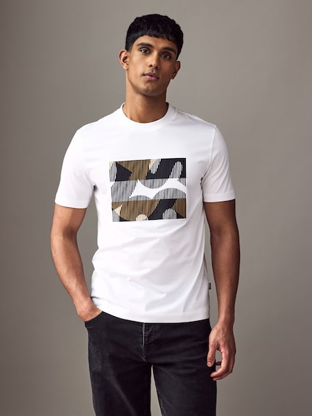 White Mercerised 100% Cotton T-Shirt (AV8867) | £89