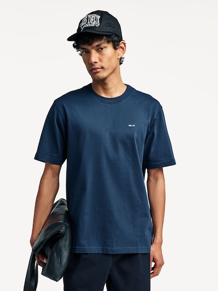 Navy Blue Adam Logo T-Shirt (AW2882) | £60