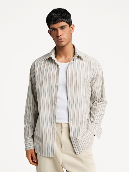 Brown Stripe Freddy Shirt (AW2886) | £135