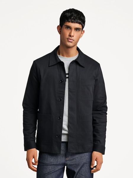 Black Olav Patch Pocket Chore Jacket (AW2887) | £200