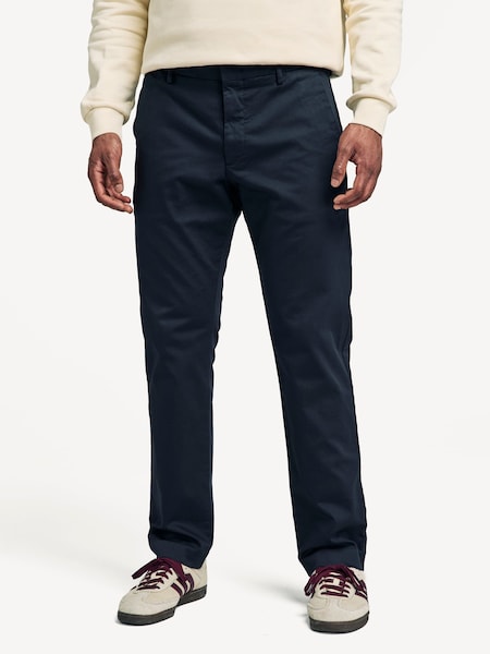 Blue Theo Straight Leg Chino Trousers (AW2901) | £150