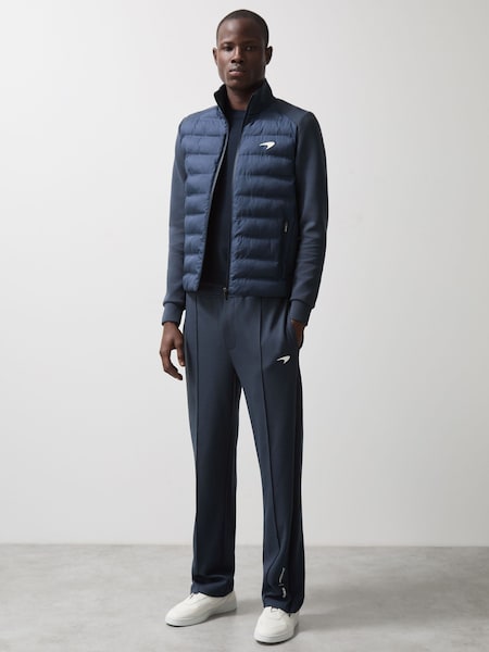 Airforce Blue Mayer McLaren F1 Team Quilted Hybrid Jacket (AW8232) | £198