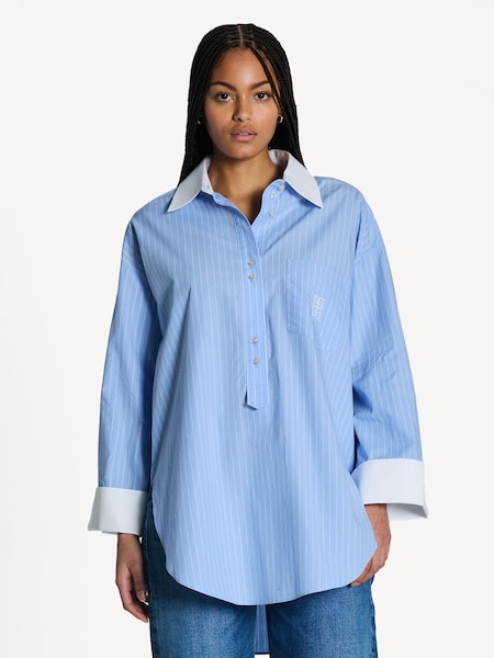 Blue Oversized Maye Shirt (AY2417) | £200