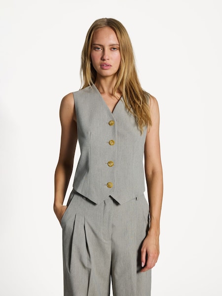 Grey Occa Tailored Waistcoat (AY2423) | £250