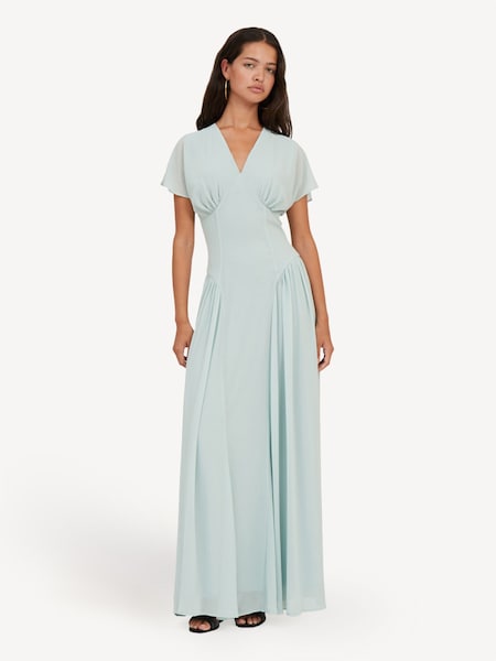 Blue Maxi V-Neck Dress (AY2750) | £290