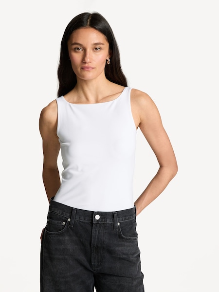 Jersey White Tank Top (AY2785) | £65