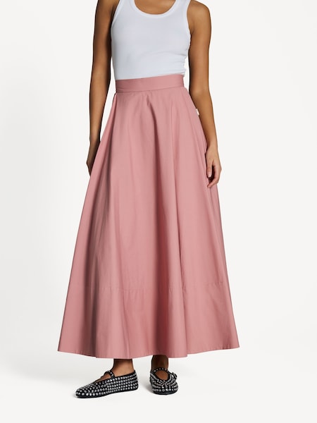 Pink Maxi Skirt With Pockets (AY2788) | £180