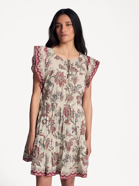 Pink Cassandra Print Tunic Dress (AY2869) | £355