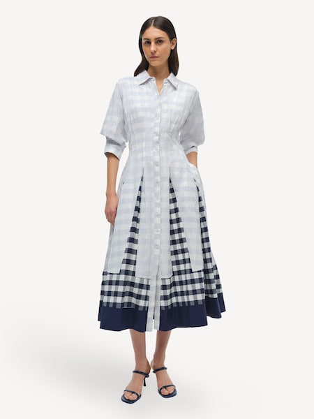 Periwinkle Sky Multi Jazz Pintuck Midi Dress (AY3164) | £640