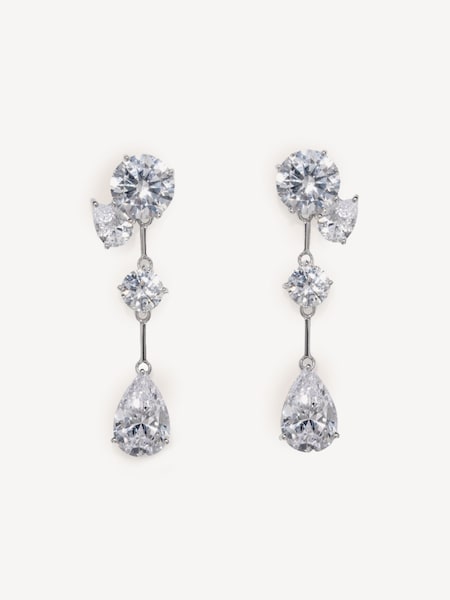 Silver Plated The Torrents Rhodium Earrings (AY3240) | £195