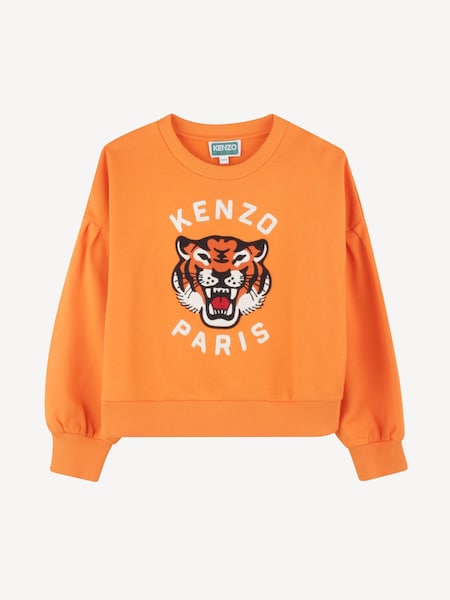 Orange Long Sleeve Tiger Logo Sweatshirt (AY4026) | £125 - £200