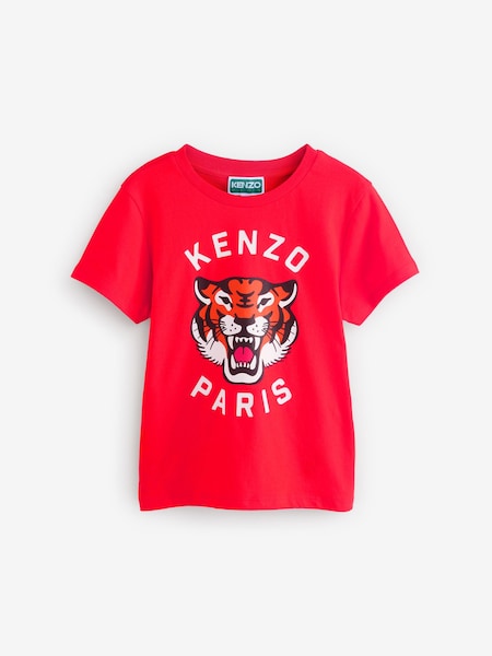 Red Short Sleeve Tiger Logo T-Shirt (AY4029) | £60 - £80