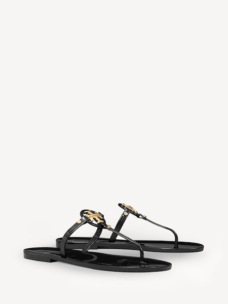 Black Mini Miller Flat Thong Sandals (AY4211) | £130