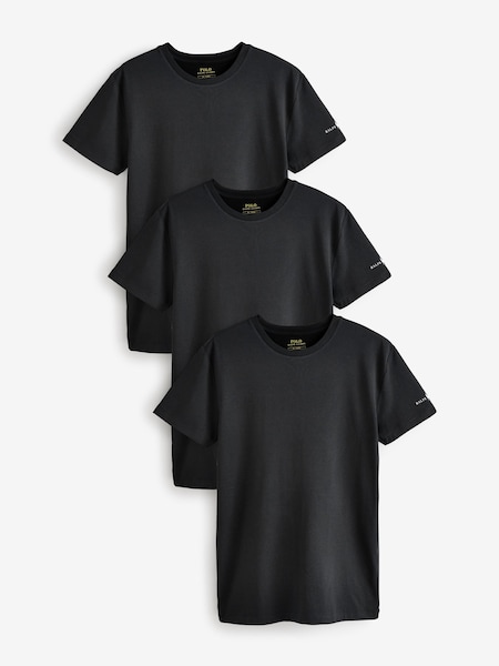 Triple Black Classic Crew Neck 3-Pack T-Shirts (AY5422) | £85