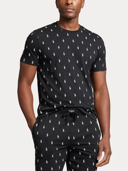 Black All-Over-Pony Jersey T-Shirt (AY5448) | £27