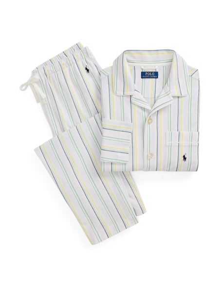 Blue Shirt & Trousers Stripe Heritage Pyjamas Set (AY5965) | £65