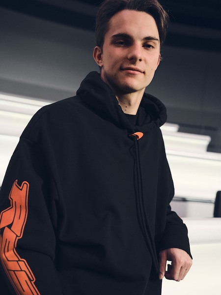 Black Zak McLaren F1 Team Oversize Toggle Hoodie Unisex Fit (AY7535) | £148