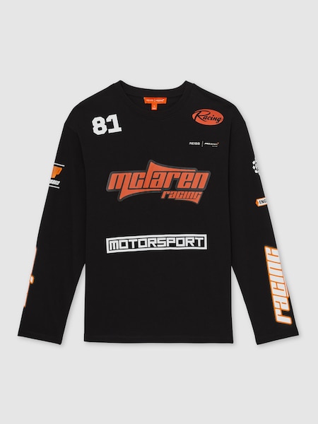 Black Oval McLaren F1 Team Cotton Logo T-Shirt Unisex Fit (AY7536) | £110