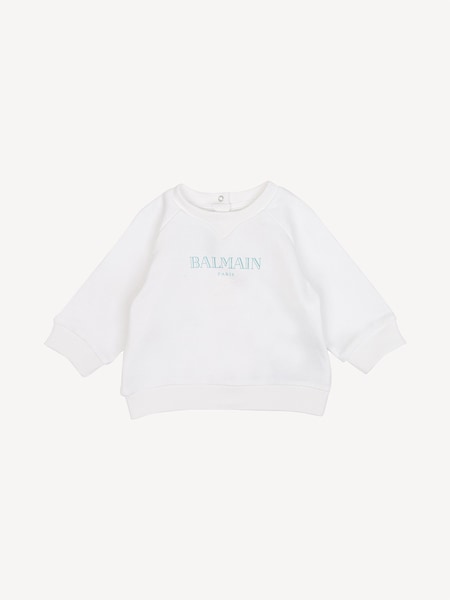 Baby Logo Crew Neck White Sweatshirt (AY7642) | £121