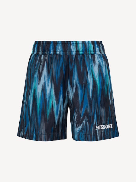 Logo Zig Zag Print Swim Shorts (AY8076) | £125 - £139