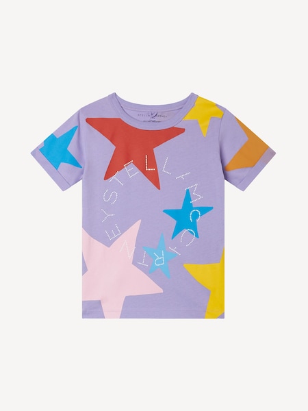 Purple Star Print Logo Short Sleeve T-Shirt (AY8155) | £55