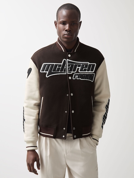 Brown/Ivory/White Circuit McLaren F1 Team Bomber Jacket (AY8333) | £998