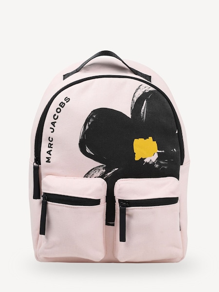 Marc Jacobs Pink Logo Flower Print Backpack (AY9405) | £129
