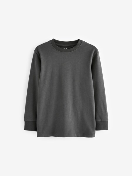 Charcoal Grey Long Sleeve Cosy T-Shirt (3-16yrs) (B70050) | £5 - £8