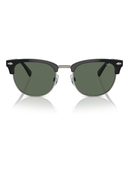 Black Round Sunglasses (B89361) | £207