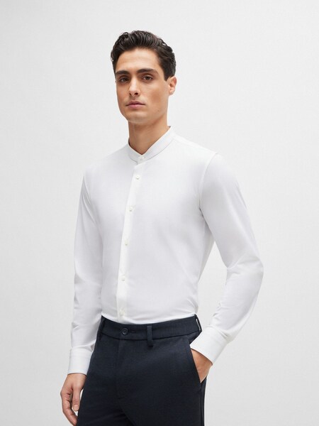 White Slim-Fit Stretch Jersey Shirt (B93438) | £44